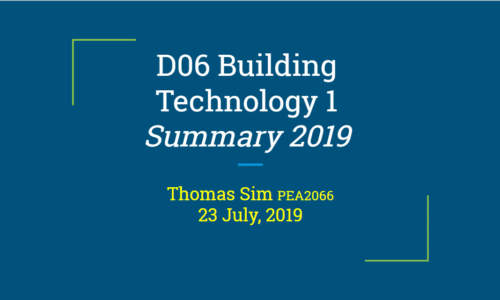 Summary Series – D06 Building Technology I
