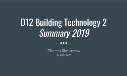 Summary Series – D12 Building Technology II