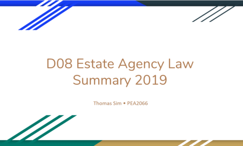 Summary Series – D08 Estate Agency Law